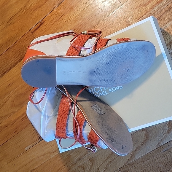 🔥Michael Kors Monterey Gladiator Leather Lace-Up Sandals - Picture 5 of 8